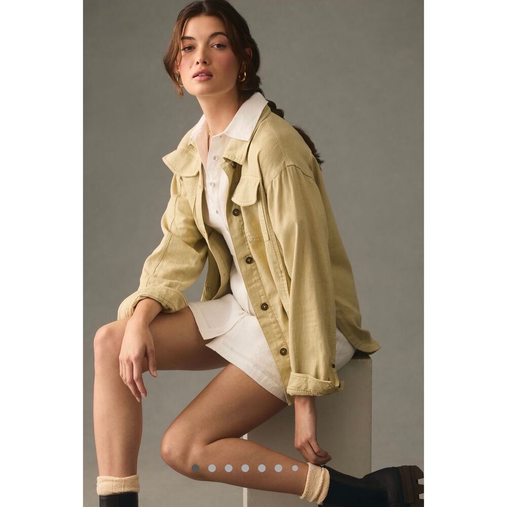 NEW Pilcro linen shacket Sand color L